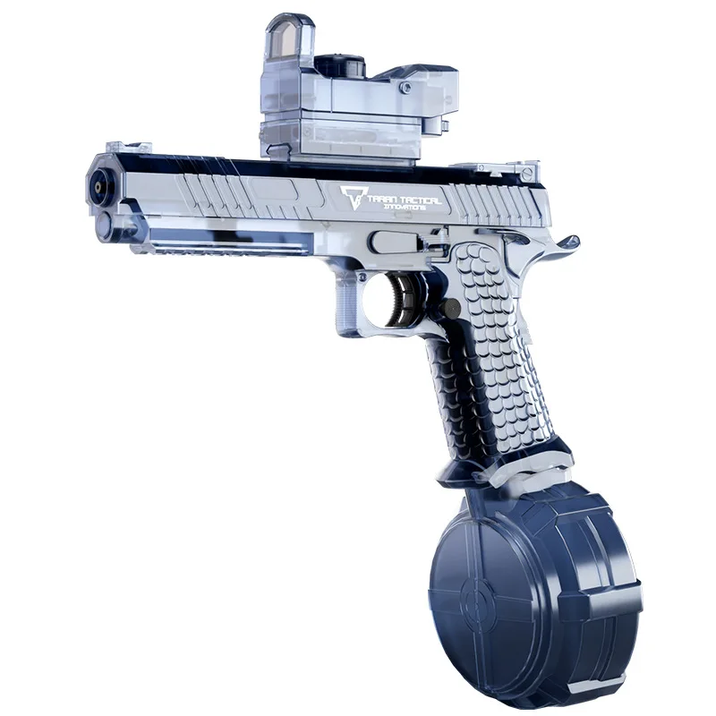 Pistolet à eau électrique aigle du désert entièrement automatique, jouets de tir, lumières clignotantes colorées, jouets de combat de piscine de plage pour enfants et adultes