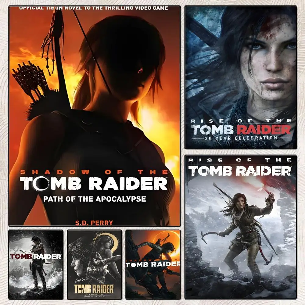 T-Tomb R-Raider Game Poster Decorative Wall Art Stickers Mural For Home Living Room Hallway Decor Gift