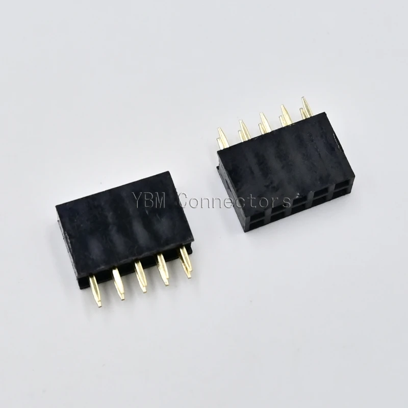 50pcs 2x5Pin 2.54mm Double Row Female 2X5Pin Header 10P PCB Socket Connector  wholesale  plug feminino