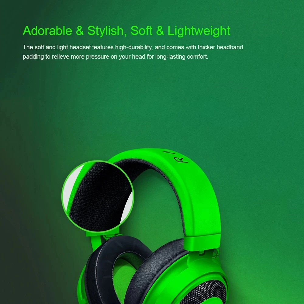 Razer Kraken Pro V2 Gaming Headset Headphone for Wired Headphones Microphone 7.1 Surround Sound for Xbox One PS4 Gamer Earphone