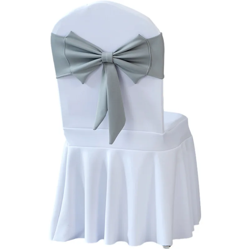 Bruiloft decoratie spandex stoel sjerp met kant-en-klare vlinderdas knoop, ideaal voor banket verjaardag verjaardagsfeestje evenementen vakantie