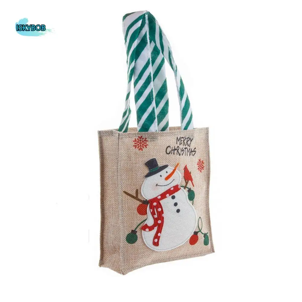 

Большая модная милая фетровая сумка со снеговиком, сумка для конфет, женская сумка, корзина для хранения, мультяшная сумка в рождественском стиле