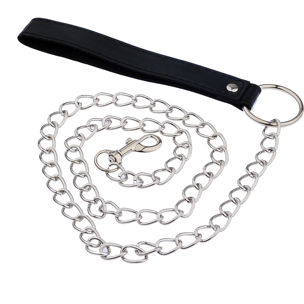 Adult Game Sex Chain Leash Fetishs Sex Toys For Couples Bdsm Role Play Collar Neck Slave Collar Bondage Restraints Roleplay