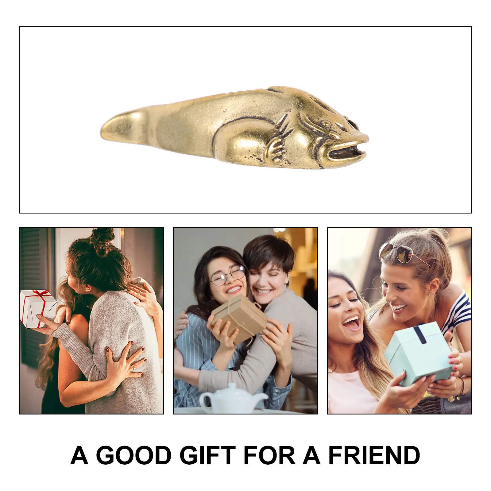 

Retro Style Brass Catfish Vintage Sculpture Desktop Decor Home Office Living Room Fish Ornament Exquisite Small