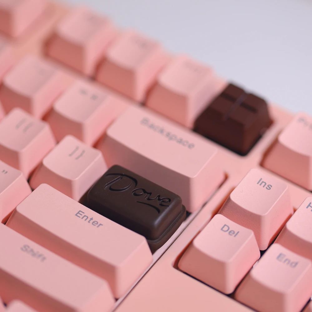 1U/1.5U Chocolate Keycaps Personalized 3D Printing Anime Decoration TAB Mechanical Keyboard Replacement Cherry Axis Cross Axis - Image 3