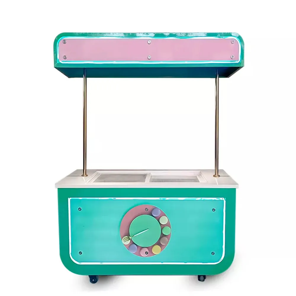 

Hand Carts Popsicle Sticks Ice Cream Vending Cart Gelato Display Freezer Cold Drink Display Showcase Chiller Freezer Cabinet