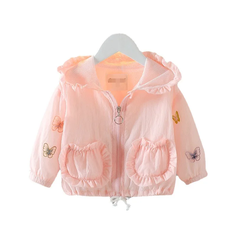 Girls' Sunscreen Clothes 2026 Summer New Style Baby Western Summer Dress Princess Butterfly Coat Beach Coat Hair Replacement
