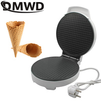 Electric Egg Roll Maker DIY Ice Cream Cone Machine Crispy Omelet Mold Sandwich Iron Crepe Baking Pan Waffle Pancake Grill Oven