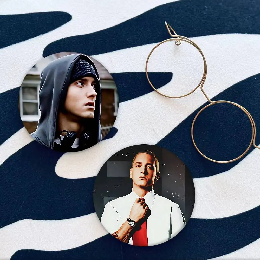 Hip-Hop Rapper E-Eminem Badges Tinplate Soft Button Pin Brooch Metal Badge Custom Jewelry Accessories Hat Bag Lapel