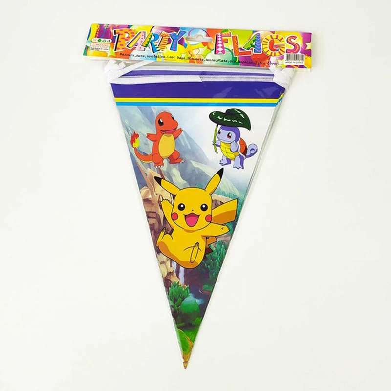Pokemon Geburtstag Party Dekoration Pikachu Blitz Neue Ballon Set Kid Event Liefert Einweg Geschirr Banner Maske Hintergrund