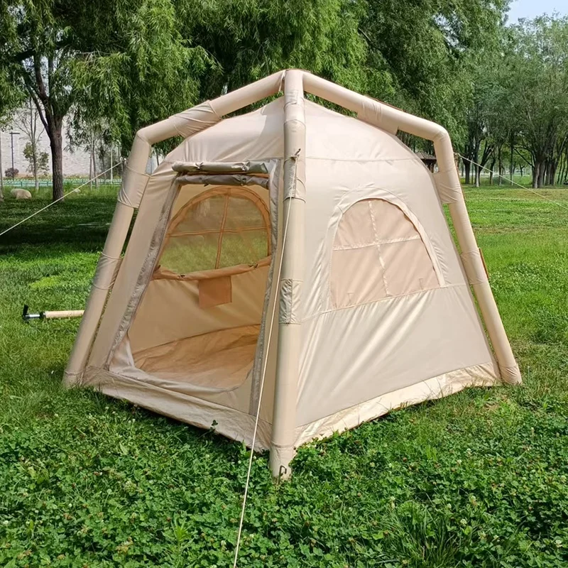 

Summer waterproof outdoor beach sheltered air one-bedroom inflatable tent ultra-light pop-up camping tent