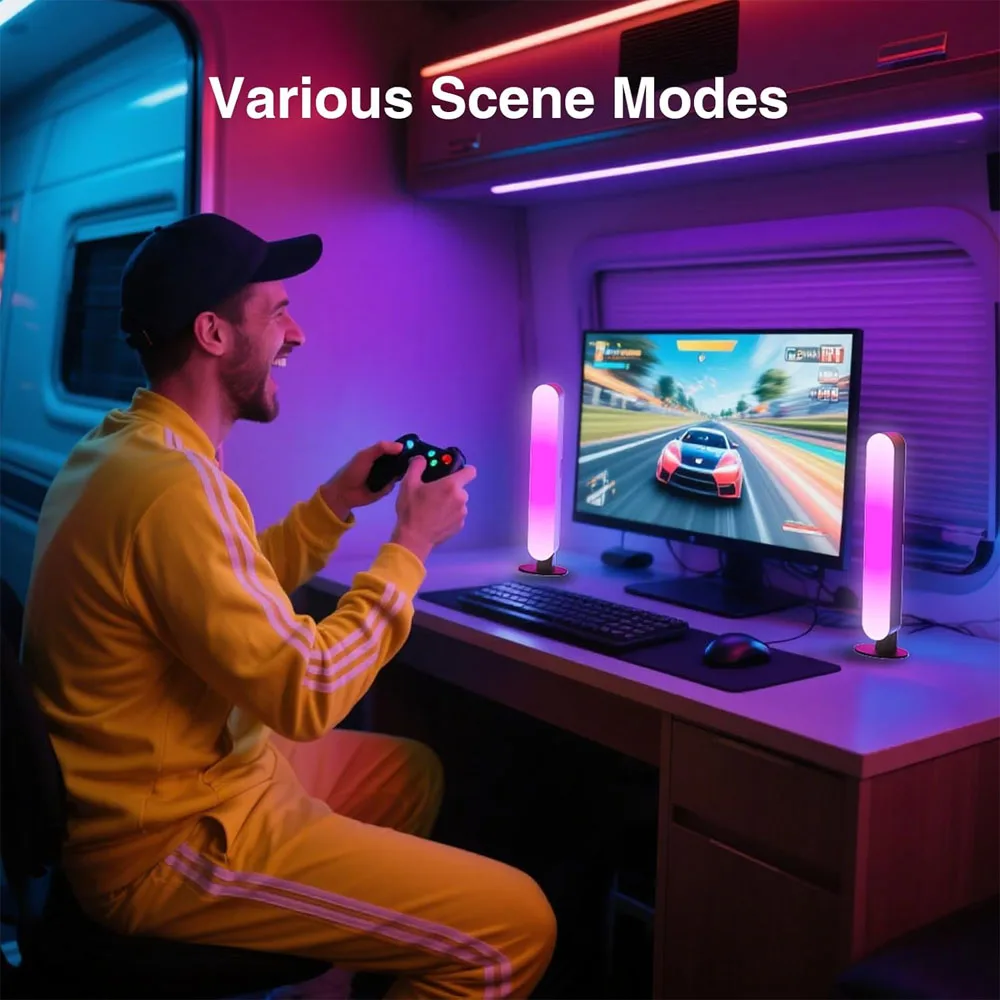 1/2/3 szt. Inteligentna listwa świetlna LED, 16 milionów kolorów, zmieniająca kolory listwa świetlna do telewizora z pilotem i sterowaniem przez aplikację, funkcja timera