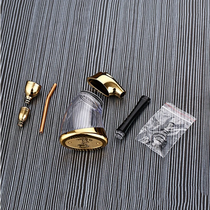 Removable to Clean Classic Water Smoke Pipe HD803 Portable Reducing Tar Cigarette filter Recyclable Tobacco Pipe Gift for Men