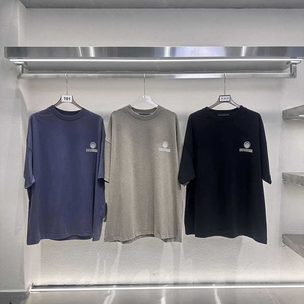 

Luxury Design The Holiday Collection T-shirt American Trendy Brand Hip hop Loose T-shirt Cotton Crew Neck Tops Origianl Size