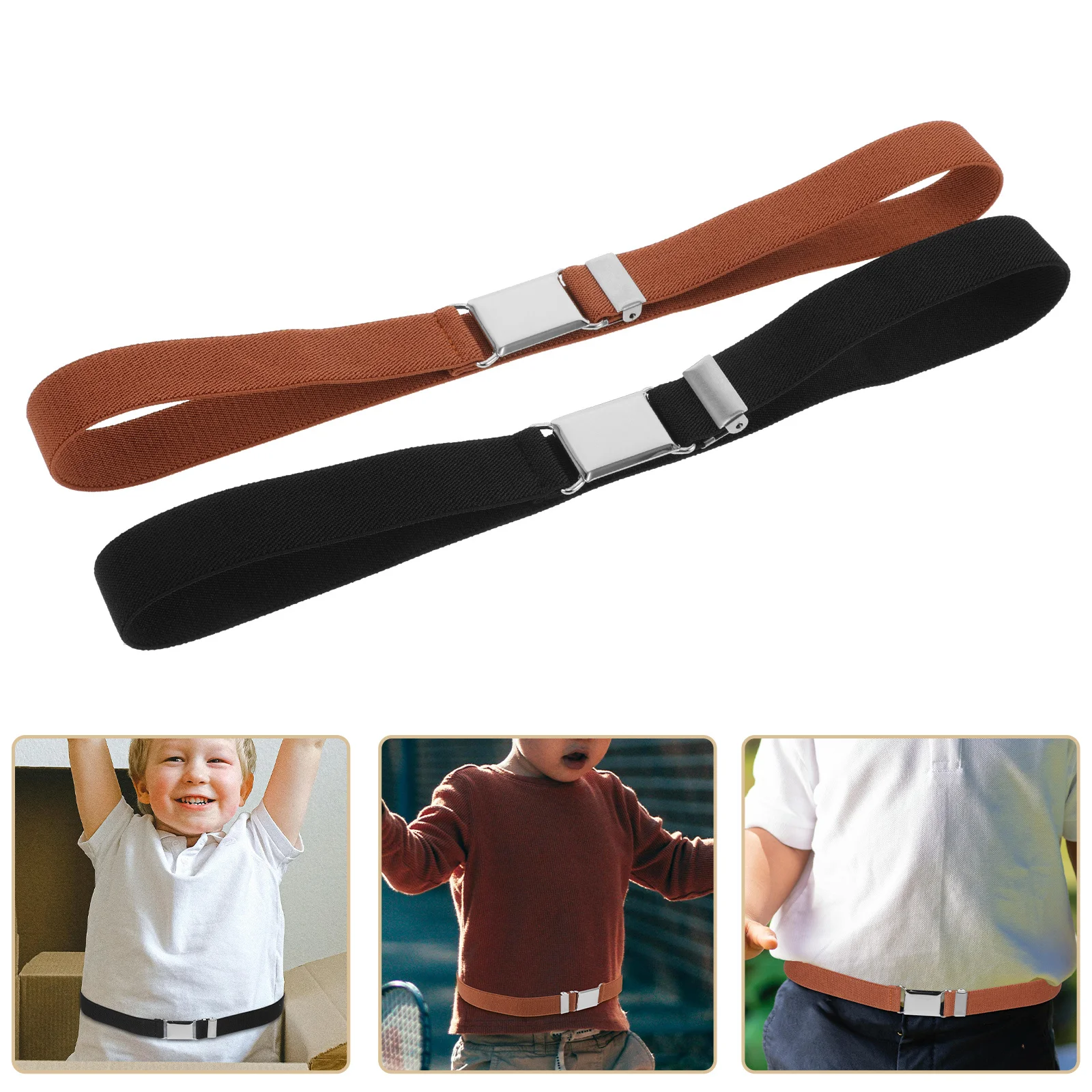 

2Pcs Toddler Belts Elastic Design Baby Boys Girls Soft Comfortable Durable Materials Easy on Off Independence Confidence