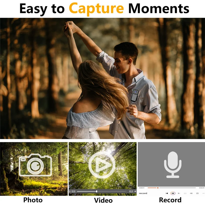 

AED6-1080P Мини Wi-Fi камера Портативная корпусная камера Action Cam Sport DV с экраном Камера для записи видео Задний зажим