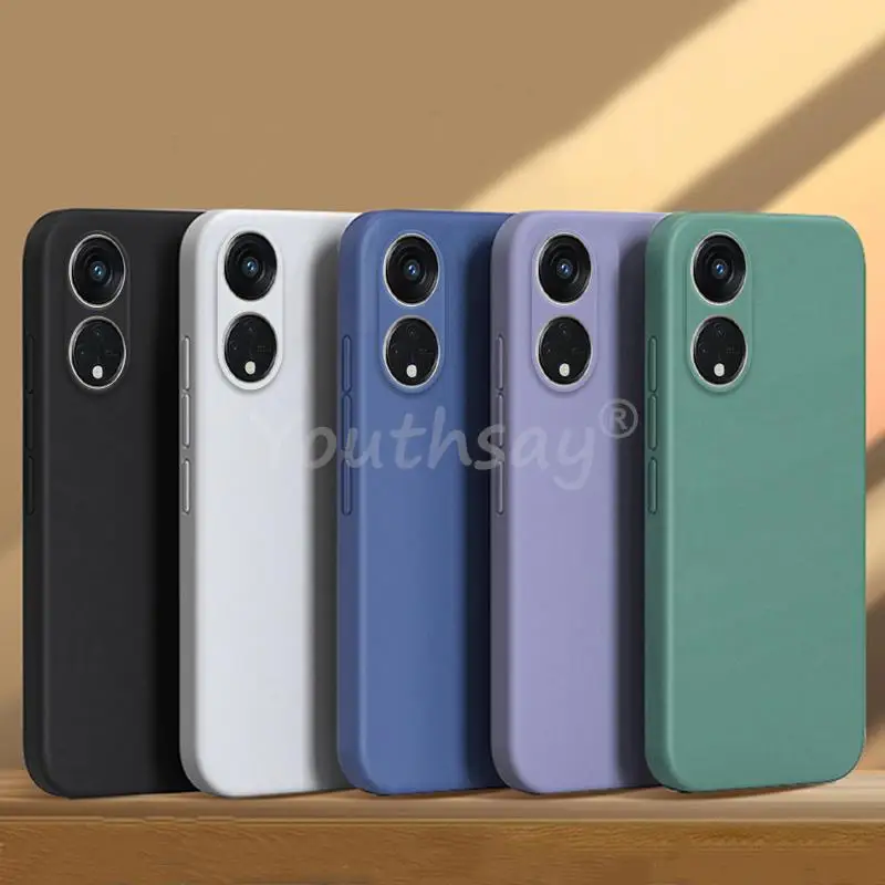 For OPPO Reno 8T Case Silicone Liquid Original Phone Cover Reno 8T Cover TPU Protector Case Reno 8T 4G 8 Lite 8Z 7Z 7 Lite Case