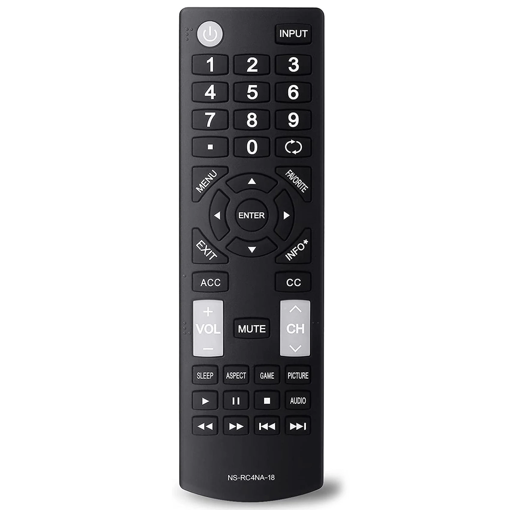 Pengganti Remote Control Universal cocok untuk semua Insignia LED-LCD HDTV NS-RC4NA-18 NS-32D311NA17