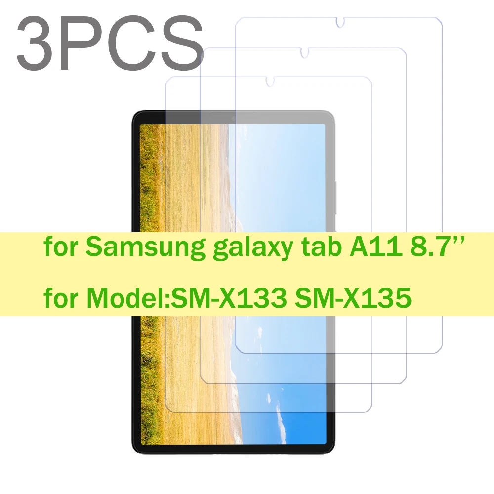 

3 упаковки защитного стекла из закаленного стекла для Samsung Galaxy Tab A11 8,7 дюйма, 2025 для SM-X133 SM-X135, защитная пленка HD, прозрачная