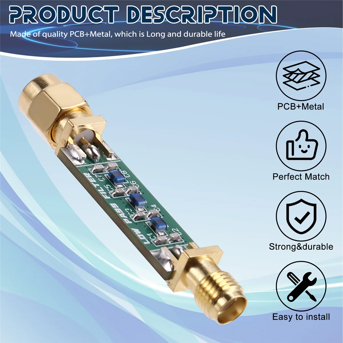 1 шт. FM LPF фильтр нижних частот фильтр нижних частот только для получения FM-сигнала