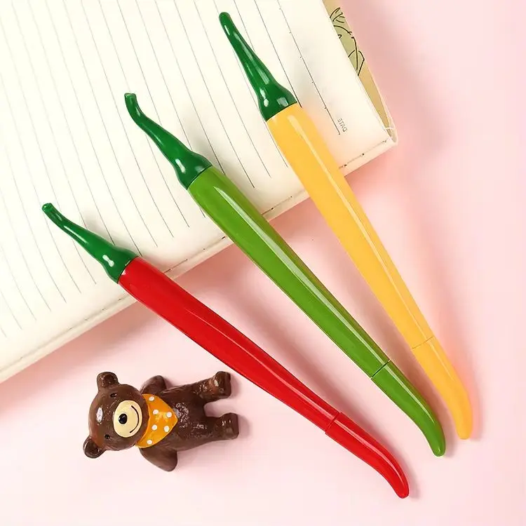 12 PCs Creative Pepper Neutral Pen gel Cute Cartoon Learning Stationery Modeling Supplies Needle Water Signature Pen