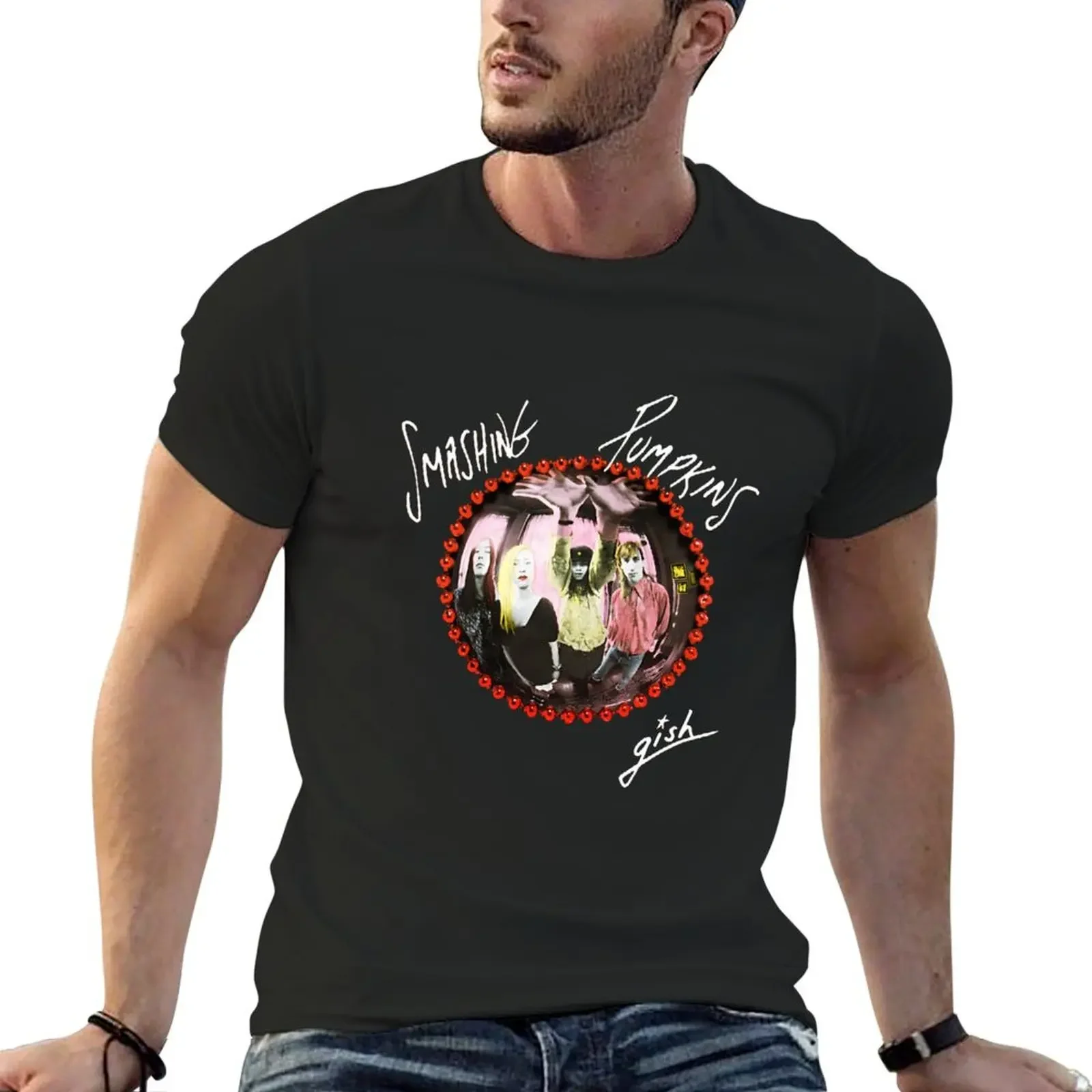 

the smashing pumpkins T-Shirt kawaii clothes graphic shirts oversizeds boys animal print plain black t shirts men