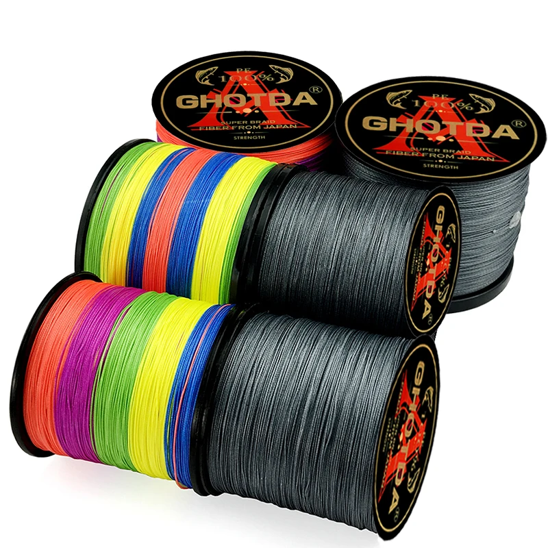 500M X16 Strands Saltwater Jigging Fishing Line 0.16-0.8mm Super Power 11.3-91kg Baitcasting Rope Abrasion Resistant PE Wire