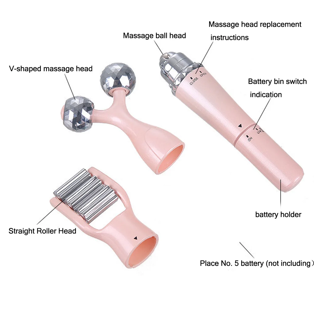 Aesthetic Facial Product 3D Roller Massager for Face Beauty Instrument V Shape Cheekbones Lift Wheel Skin Care Simulator Tool