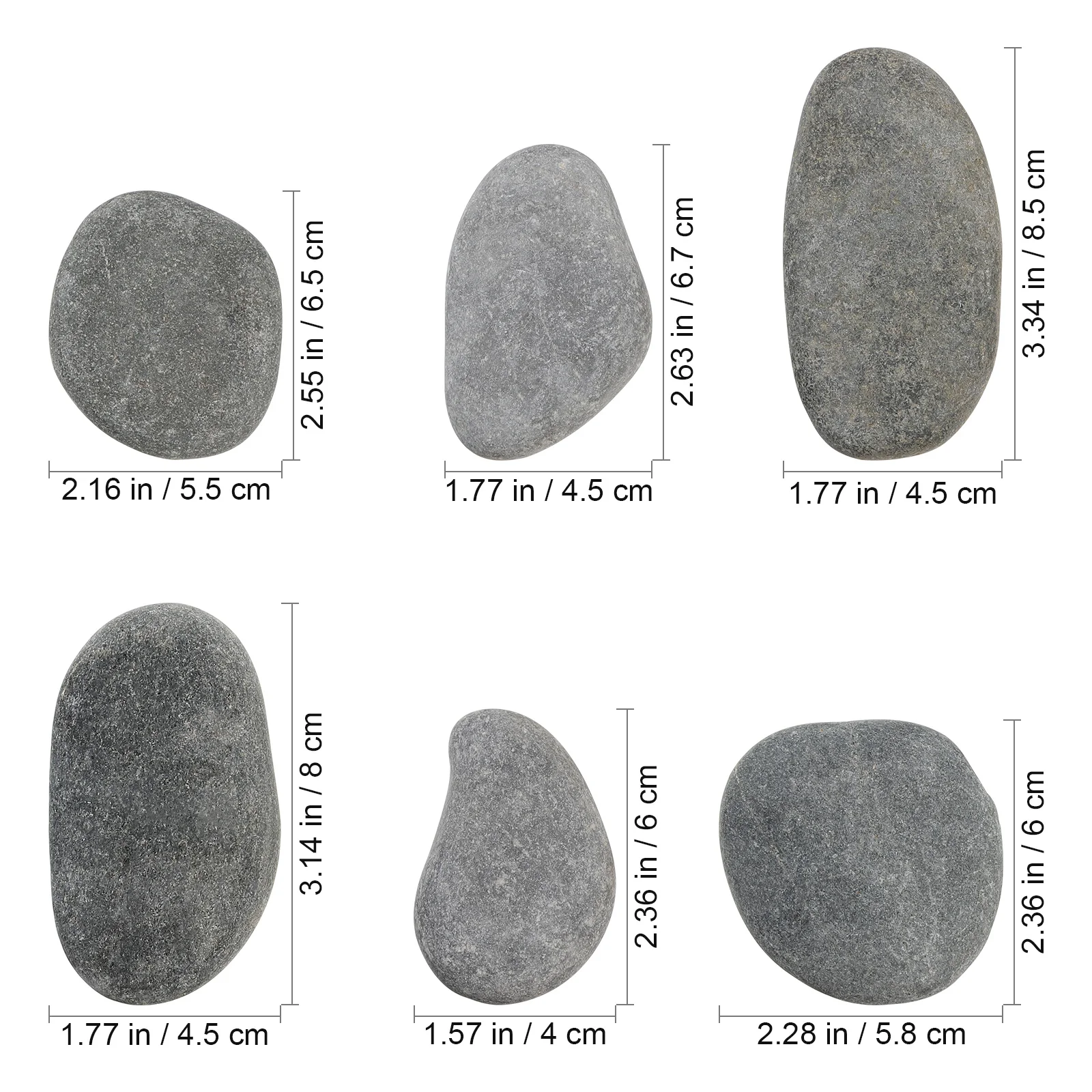 6 pezzi per bambini pittura fai da te rocce 5-9 cm ciottoli lisci per disegnare pietre artigianali perfette per progetti creativi ciottoli da spiaggia