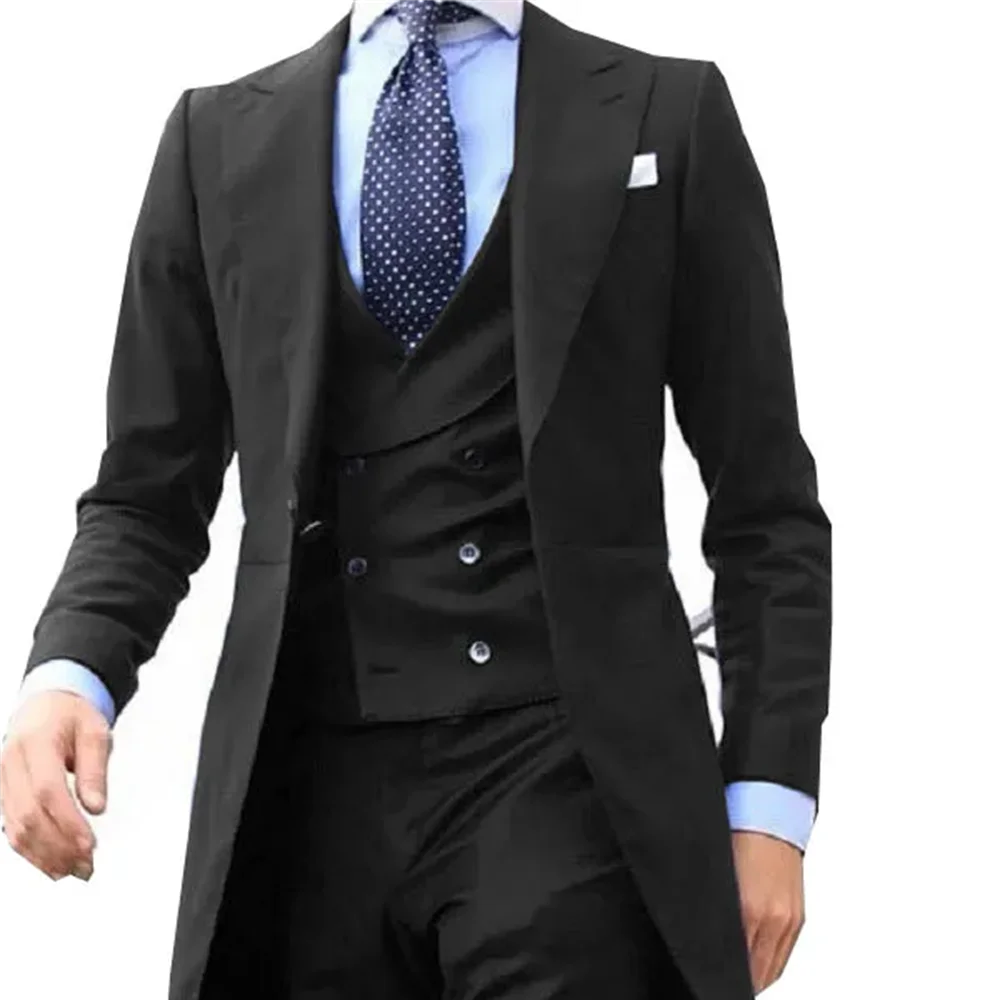 2026 Men's Suit 3 Pieces Smoking Suit Customizable Blazer Dance Jacket Vest Trouser Business Formal Wear