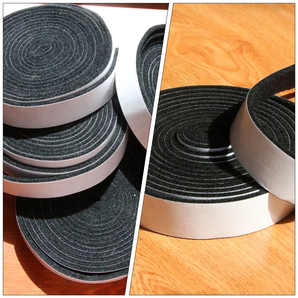 2 Pcs Self adhesive Felt Strips High Temperature Resistant Sealing Strip Black Double Side Tape Furniture Anti