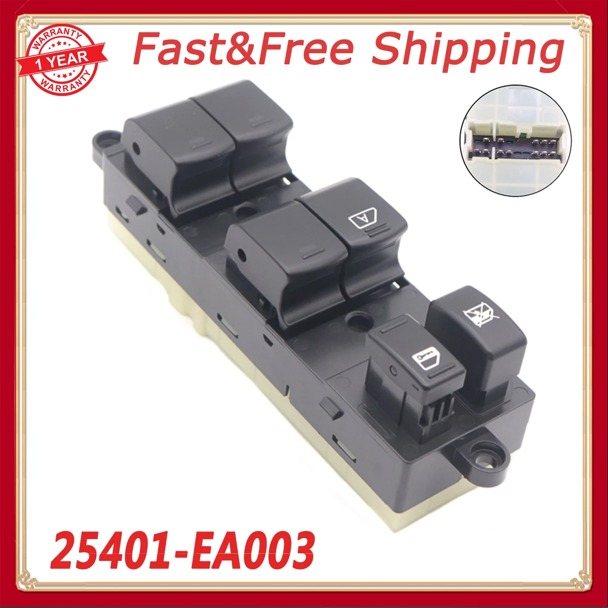 

Car Power Window Master Control Switch 25401-EA003 For Nissan Xterra Frontier 2005 2006 2007 2008 2009 2010 2011 2012