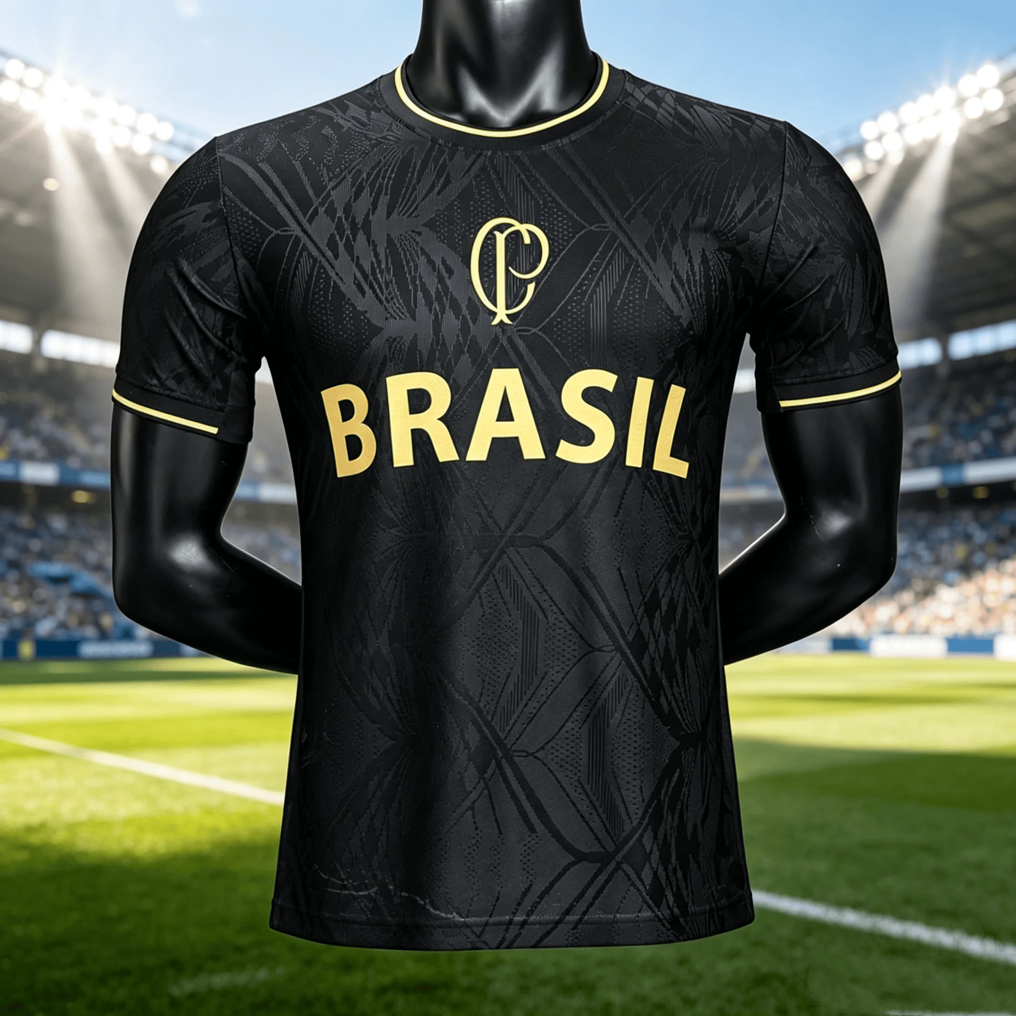 Brasilianisches Atmungsaktives Fußball-T-Shirt 2026-27 Corinthians T-Shirt Sommer Herren Fußball-T-Shirts für Training und Heimspiele – Detail 3