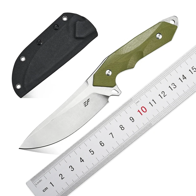 

New Eafengrow Ef122 Fixed Blade Knife D2 Steel Blade + G10 Handle Straight Knives For Outdoor Survival Camping Tool