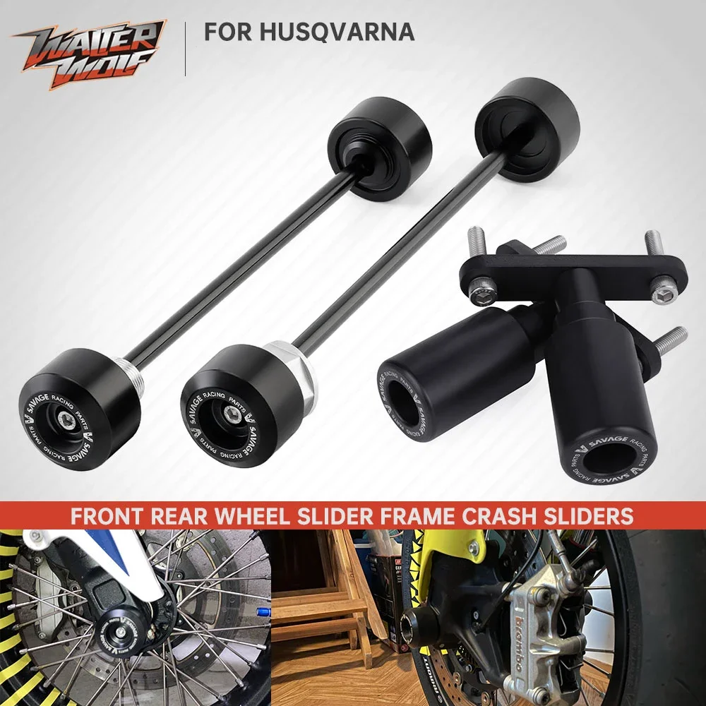 

2024 слайдеры рамы, защита от ударов для Husqvarna 701 Supermoto 2016-2023, передняя и задняя оси вилки, слайдер, защита катушек