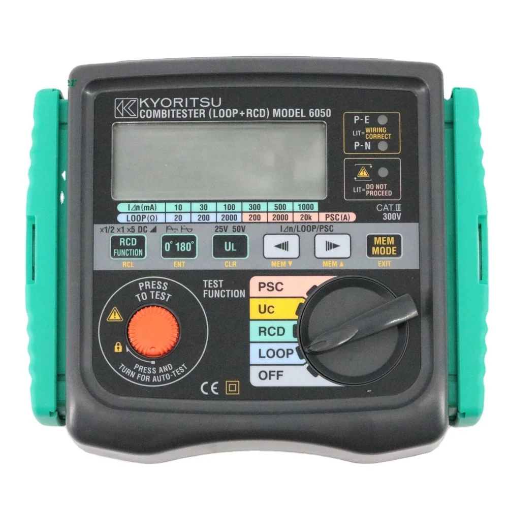 Kyoritsu 6050 เครื่องทดสอบมัลติฟังก์ชั่น Digital Combi Tester (Loop + RCD) C 20/200/2000Ohm