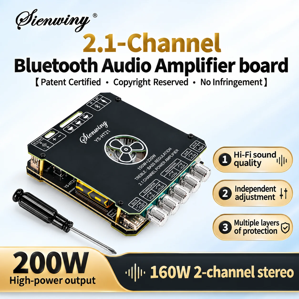 sienwiny-909-ys-ht21-apa320-bluetooth-51-audio-amplifier-board-21ch-160w×2-220w-subwoofer-tws-hifi-stereo-power-amp