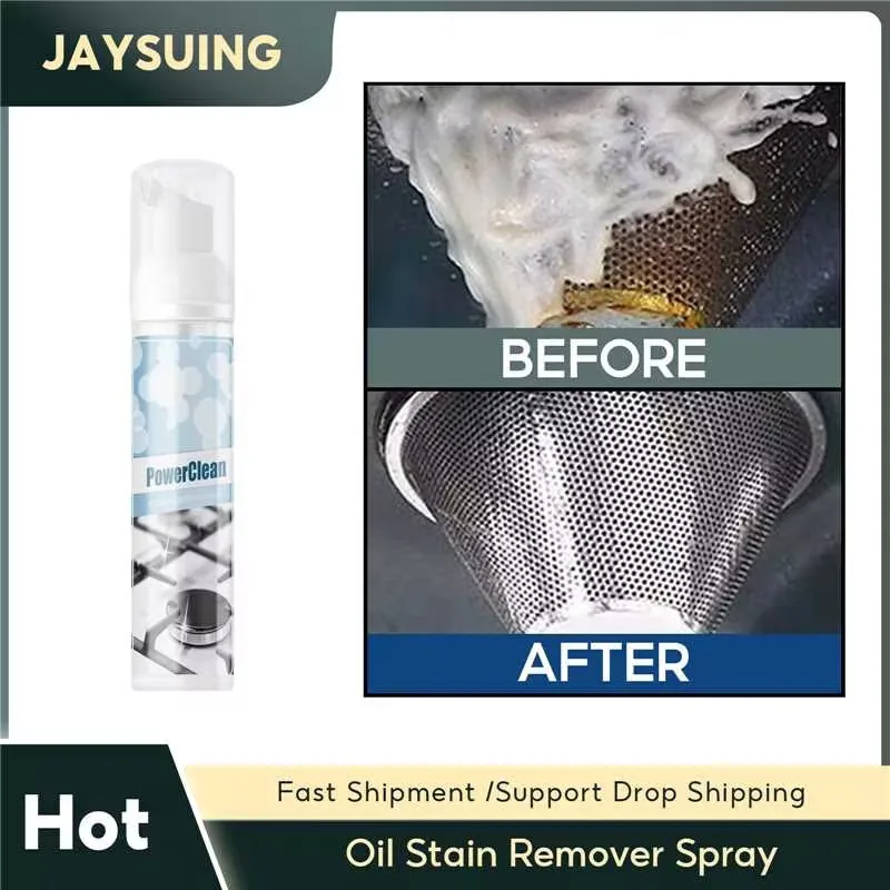 Oil Stain Remover Spray Magic Degreaser Cleaner Range Hood Foam Cleaner Kitchen Grease Foam Detergent Heavy Oil Cleaning Agent