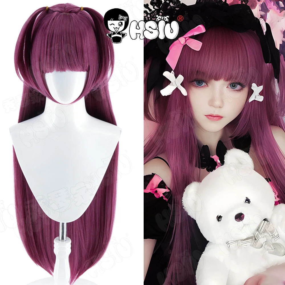

‌Chloe Cosplay Wig HSIU 90CM Mixed purple long hair Synthetic Wig+Wig cap Game rubisama galgame cosplay Wig