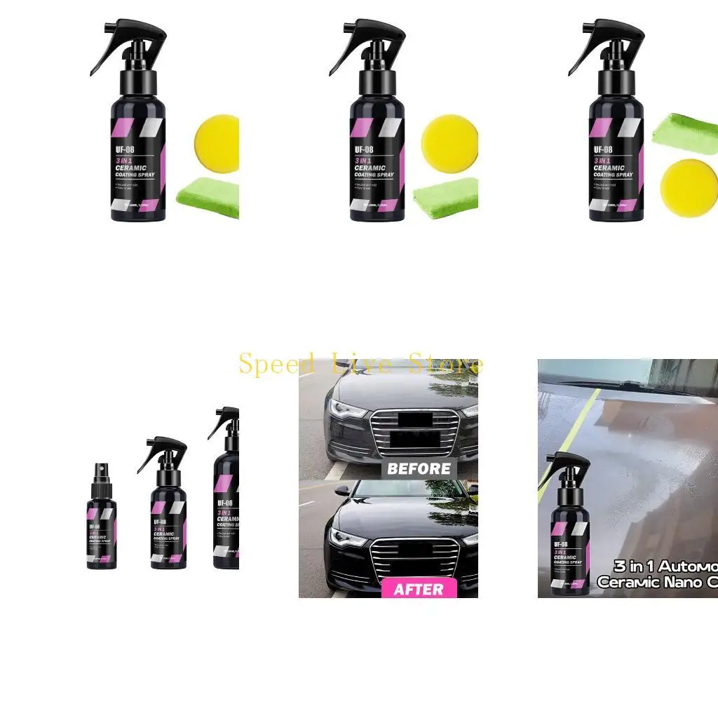 547C Advanced Liquid Car Wax Polish High Gloss Car Polish Sprinkle Delivers Hydrophobic Layer & Mirror Like Reflection