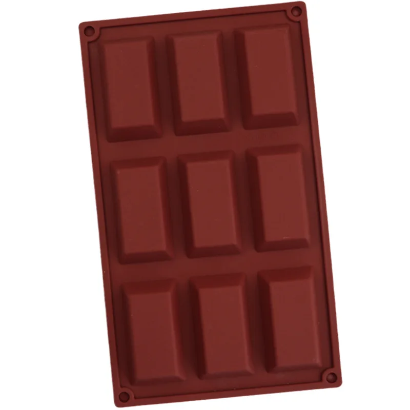 9 Trapezoidal Rectangular Silicone Cake Mold, Aromatic Cold Soap Mould XG036