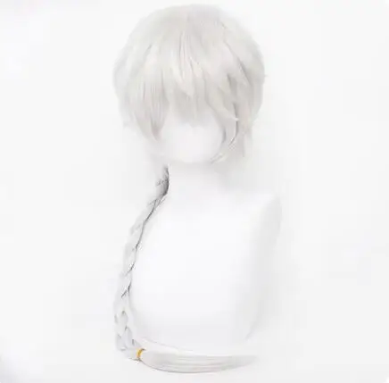 Anime Bungo Stray Dogs Season 4 Nikolai Gogol Cosplay Wig Bungo Stray Dogs Cosplay Gogol White Long Wigs + Wig Cap