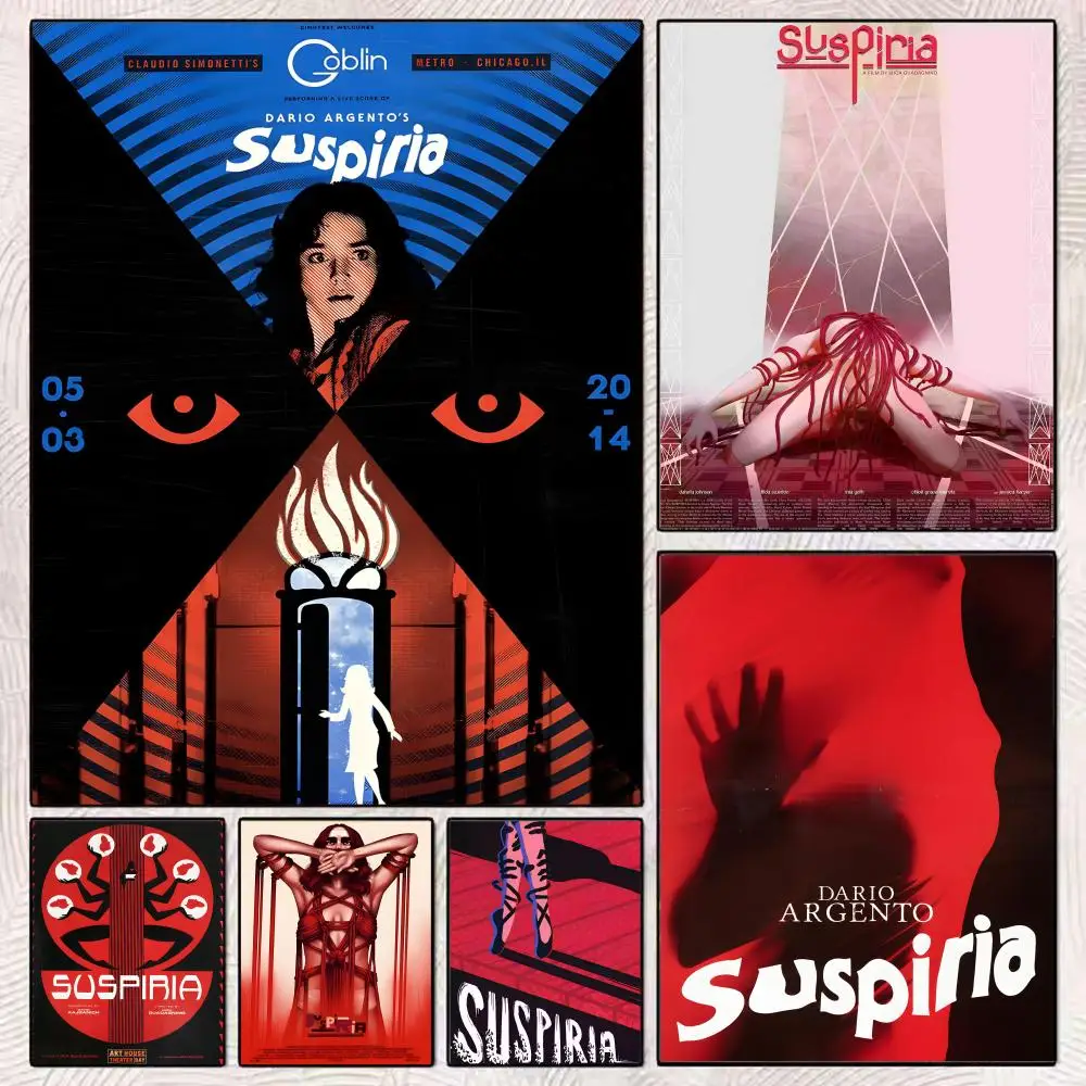 

S-Suspiria Horror Movies Classic Poster HD Art Mural Wallart Waterproof Vintage Print Decor for Home Decoration DIY Durable