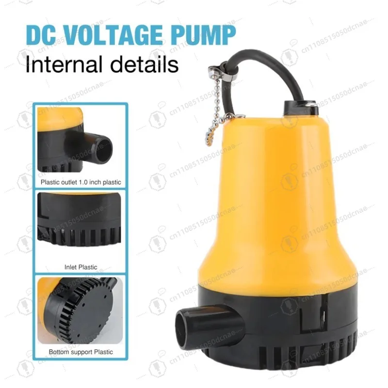 DC12v24v DC submersible pump Small miniature cabin Agricultural household battery pump Yacht bilge pump