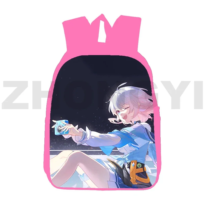 Kanvas Harajuku Honkai Impact 3rd ransel tas sekolah lucu untuk anak perempuan tas buku anak-anak 12/16 inci ransel Laptop Preppy kualitas terbaik