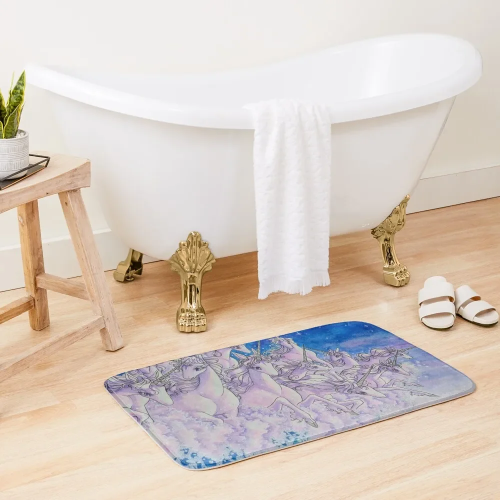 

Unicorns in the sea part two Bath Mat Bathtub Anti Slip Bathroom Accessory Mat