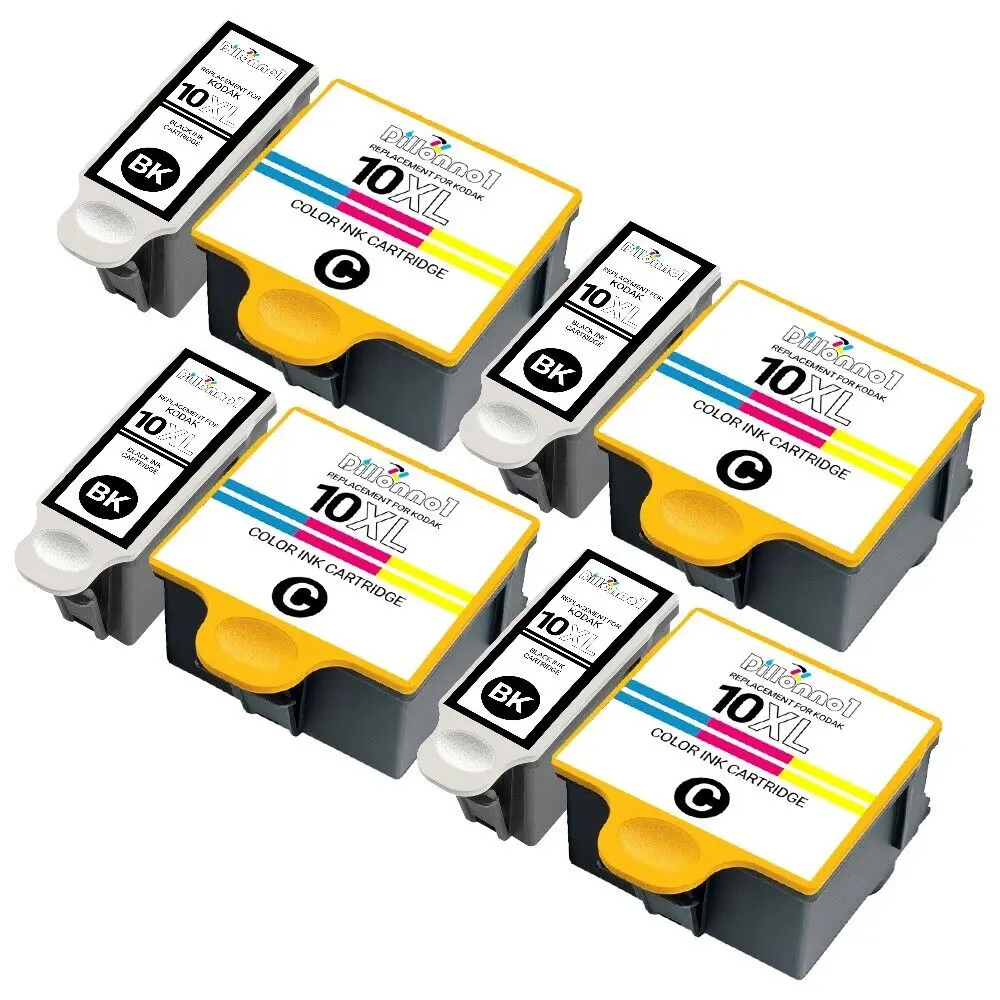 8 PACK For Kodak 10 XL Black/Color Cartridges For EasyShare ESP Hero Printer