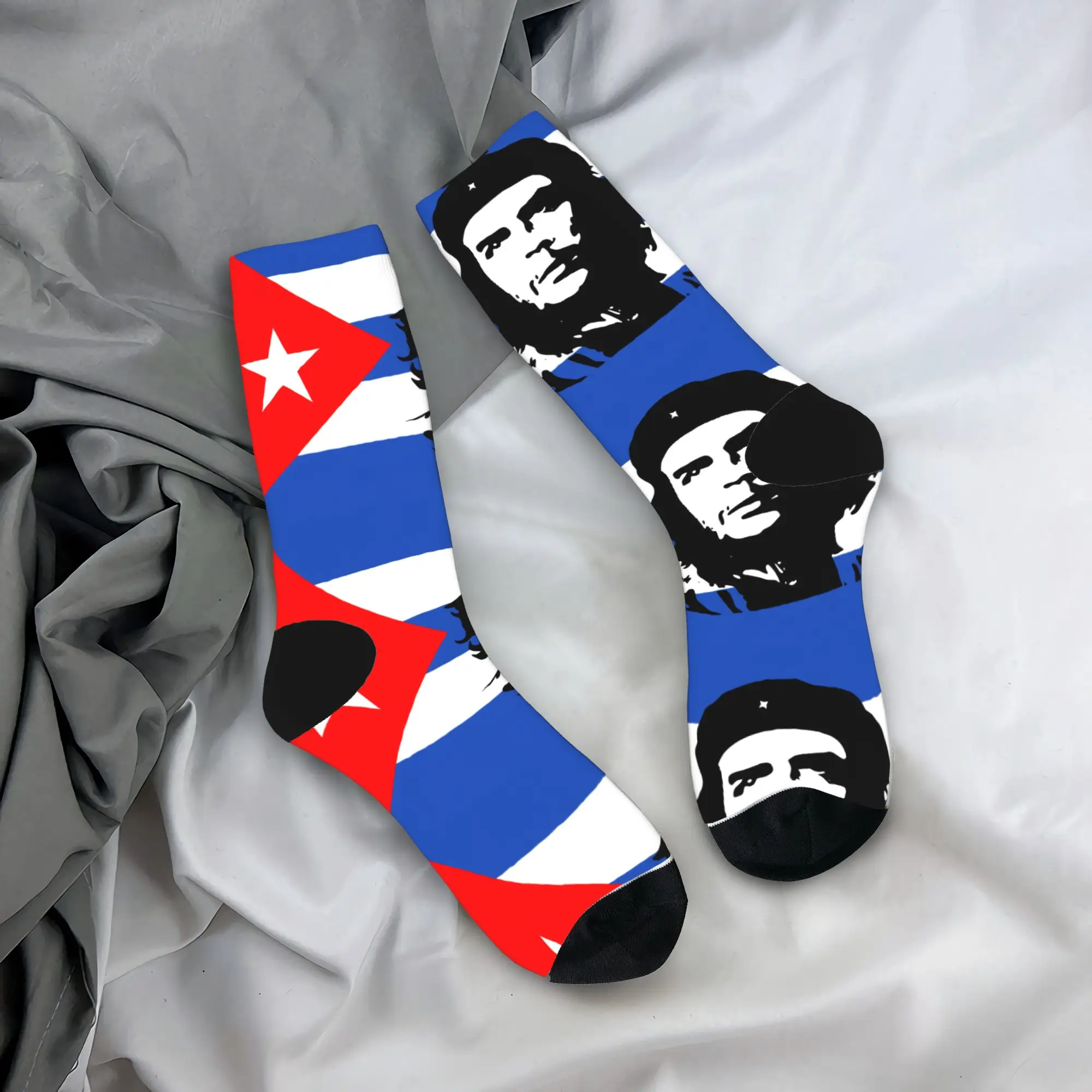 

Che G-Guevara With Cuba Flag Socks Non-Slip Stockings Couple Medium Soft Climbing Socks Winter Casual Graphic Socks