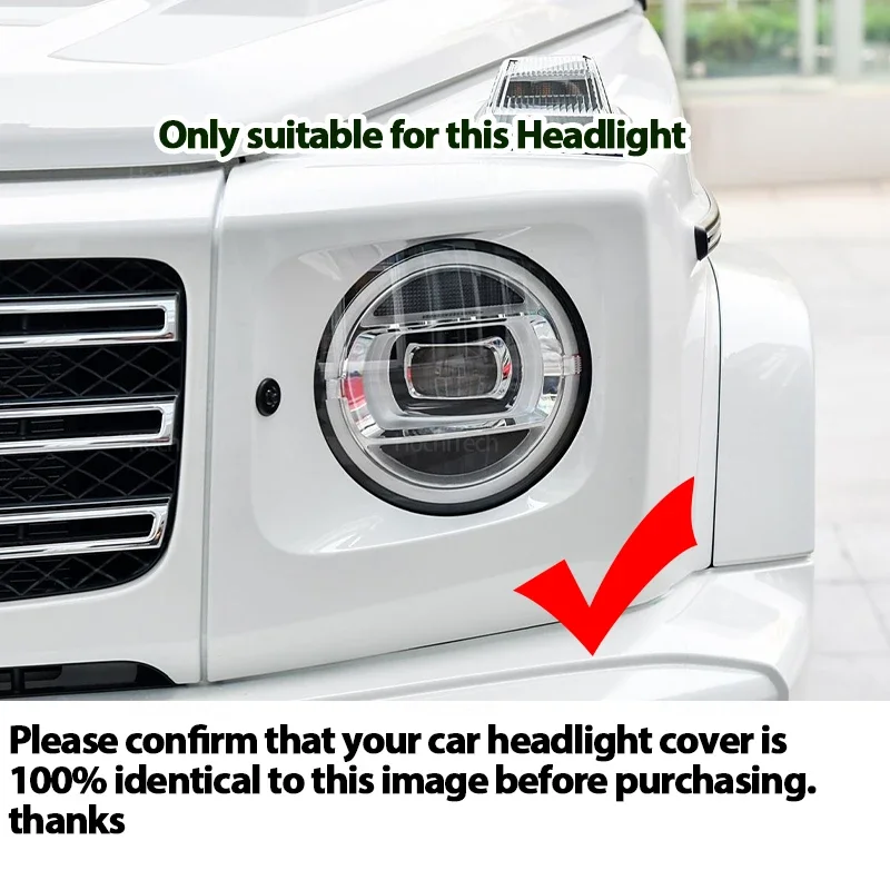 Headlight Clean Lens Cover Lampshade Shell Fit for Mercedes G-Class W463 2nd W464 AMG G55 G63 G65 2019-2023 Car Accessories
