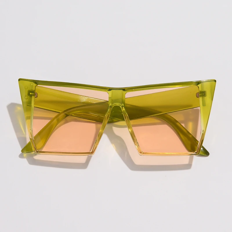 Übergroße Cat Eye Sonnenbrille Frauen Männer Luxusmarke trend ige bunte große quadratische Farben Retro Sonnenbrille Vintage Brille uv400